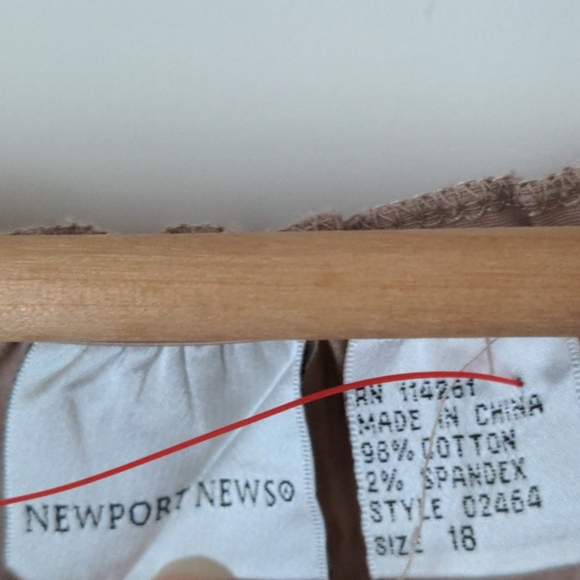 Newport News Women's Size 18 Cotton Blend Elastic Neck Dress - Picture 6 of 8